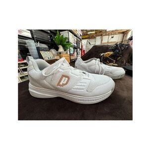 Prince White Athletic Sneakers with Logo size 11